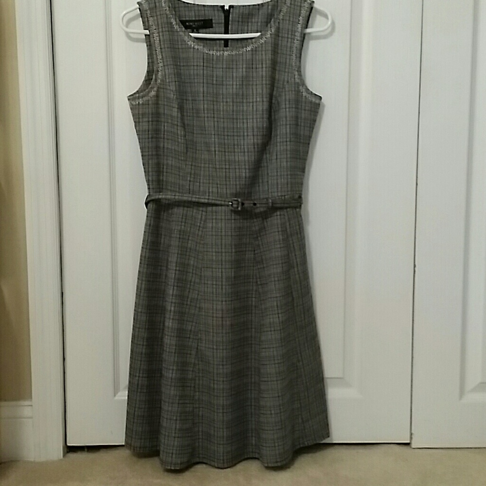 Skater Skirt Linen Look Dress